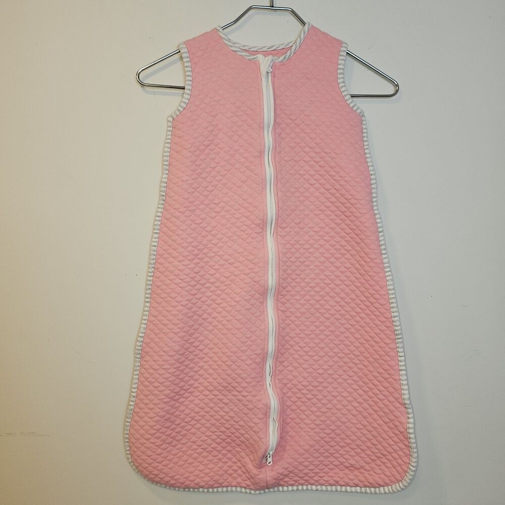 Zigjoy Sleep Sack Full Reversible Zipper Sz 12-19 Months Pink Muslin Cotton